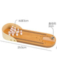 Mini Bowl - Wooden Mini Bowling Game Set for Indoors Compact and Fun
