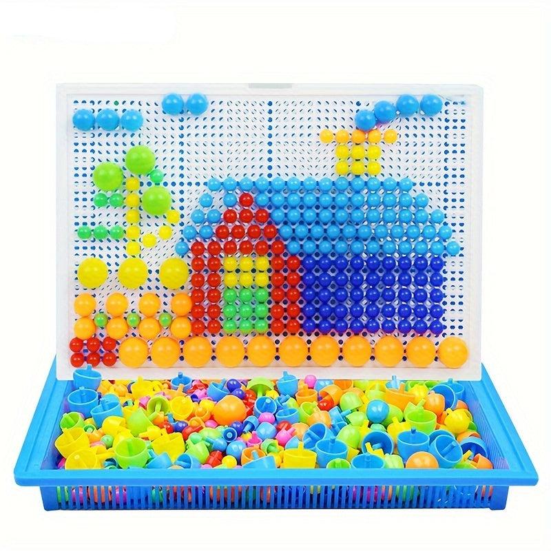 Montessori Blocks - Children's Building Block Puzzle Set with 296 Pieces