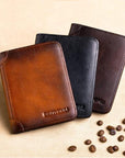 Multifunctional RFID-Blocking Leather Wallet