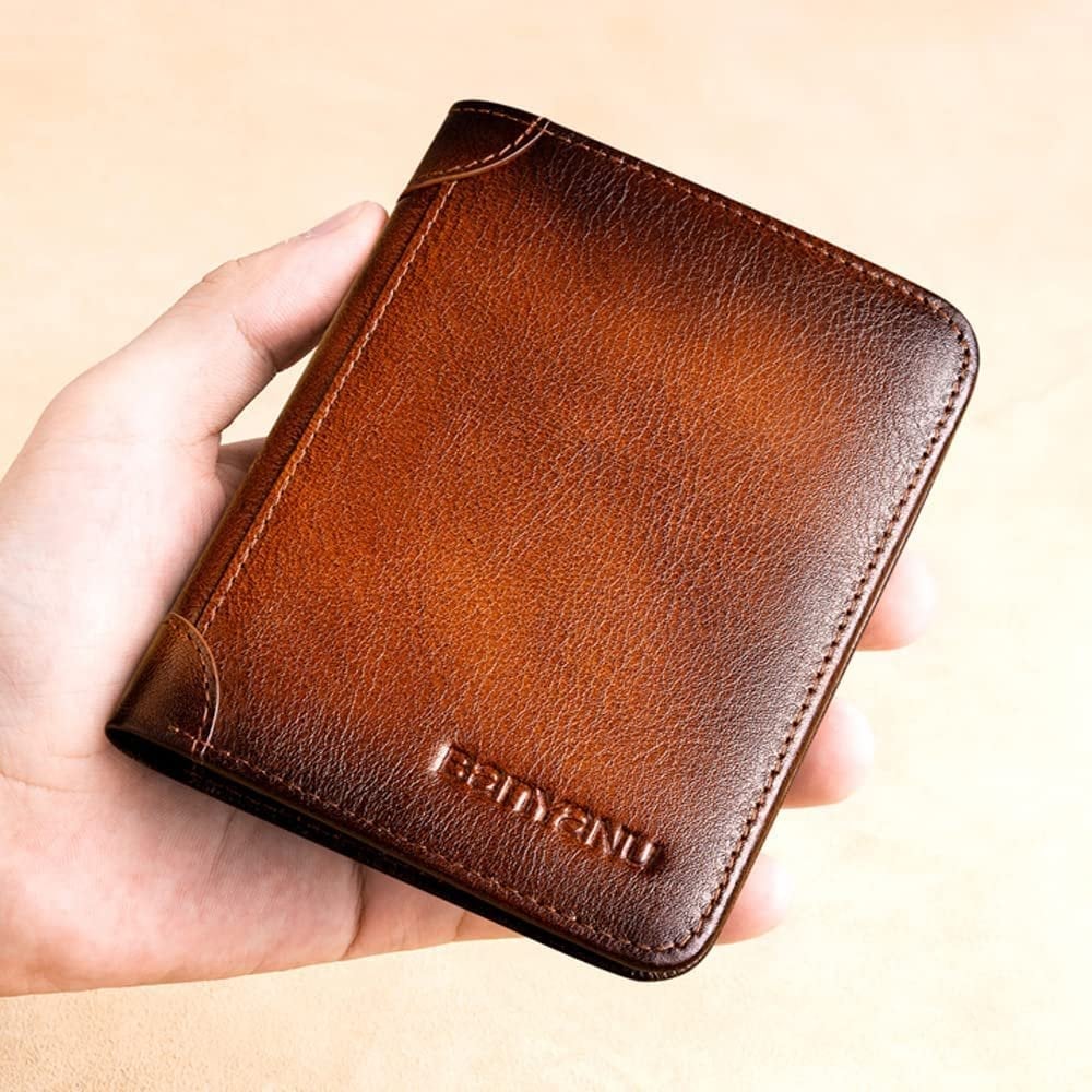 Multifunctional RFID-Blocking Leather Wallet