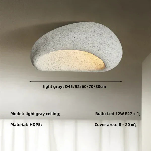 Natural Wabi Sabi Ceiling Lamp - SereneAura