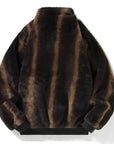 Nevin – Retro Bomber Jacket in Faux Fur