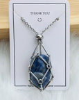 New Crystal Stone Holder Necklace