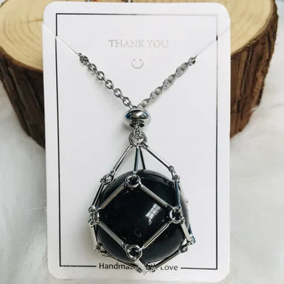 New Crystal Stone Holder Necklace