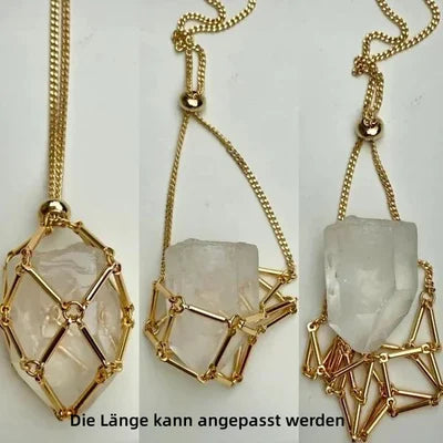 New Crystal Stone Holder Necklace