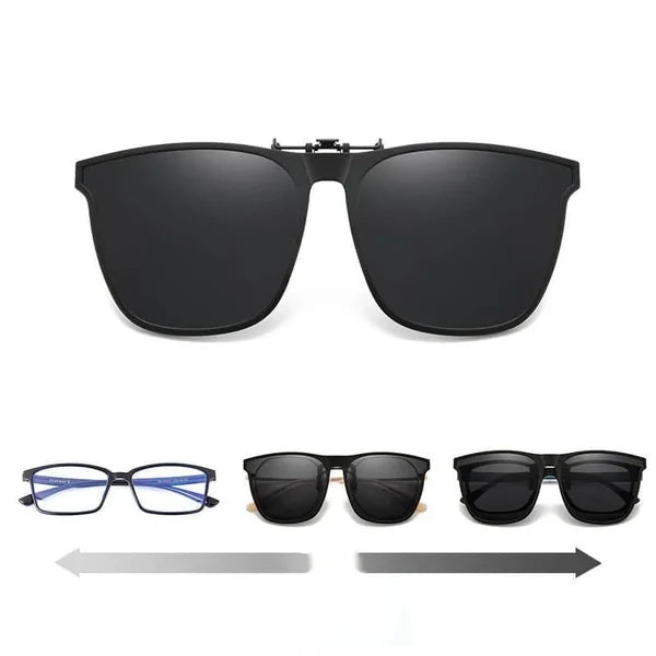 New Polarised Clip-on Flip Up Sunglasses