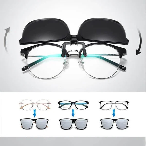 New Polarised Clip-on Flip Up Sunglasses