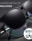 New Polarised Clip-on Flip Up Sunglasses