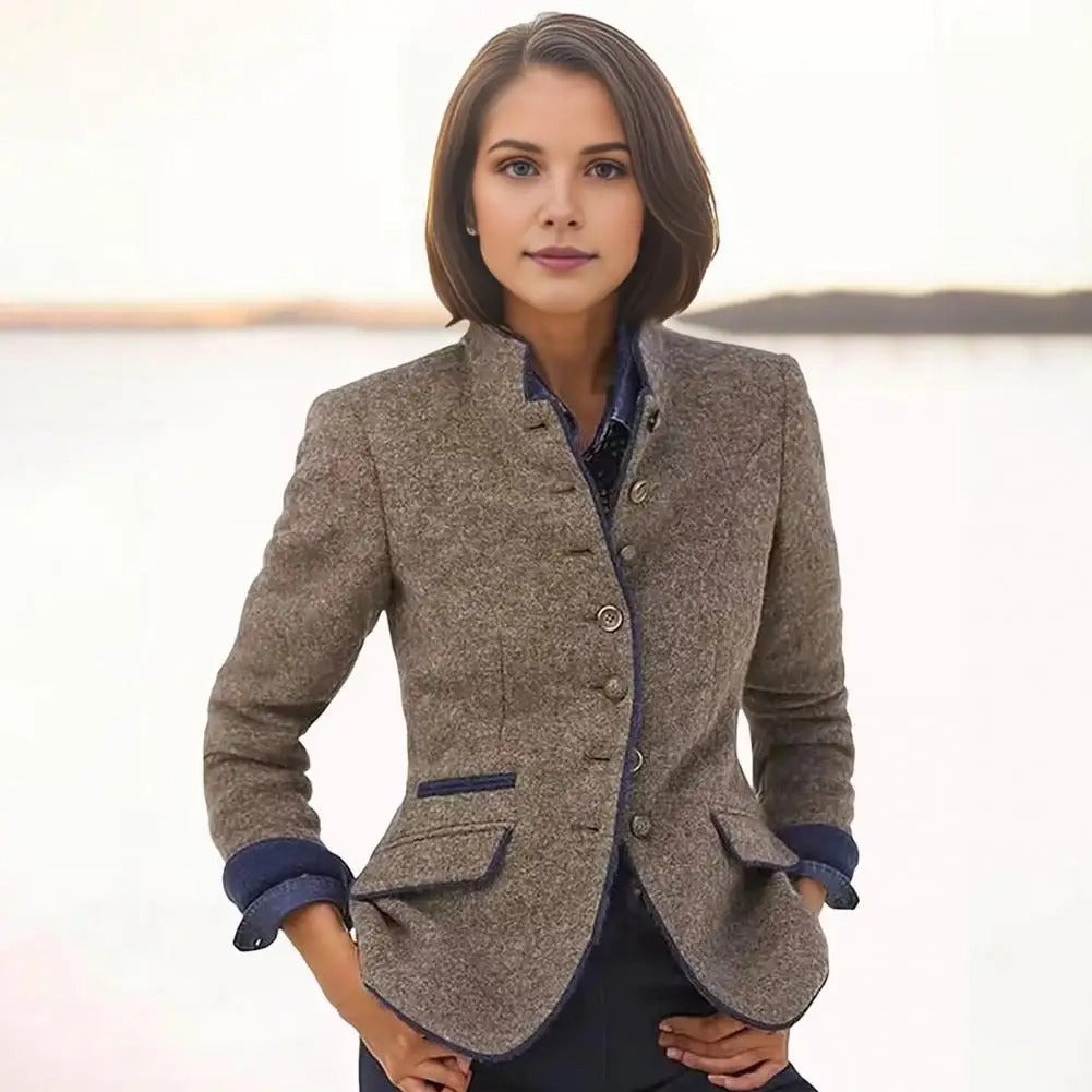 Nilja - Casual Long Sleeve Blazer with Buttons