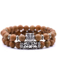 Owl Charm Natural Stone Bracelet