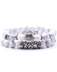 Owl Charm Natural Stone Bracelet