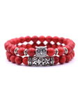 Owl Charm Natural Stone Bracelet