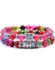 Owl Charm Natural Stone Bracelet