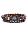 Owl Charm Natural Stone Bracelet