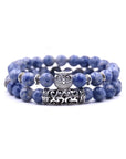 Owl Charm Natural Stone Bracelet