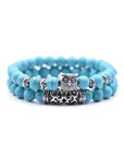 Owl Charm Natural Stone Bracelet
