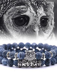 Owl Charm Natural Stone Bracelet