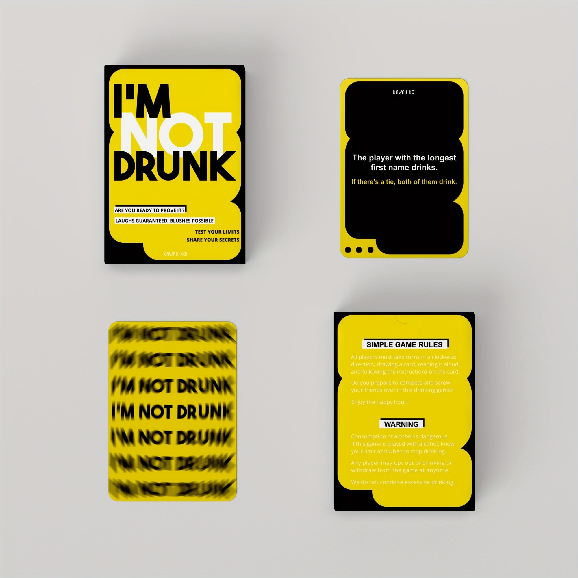 PartyFun - I'm Not Drunk Party Game with 55 Hilarious Cards