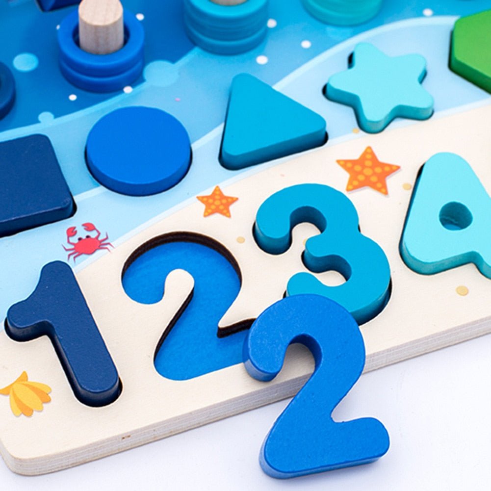 Pastel XL - Wooden Educational Play Set with Letters and Numbers