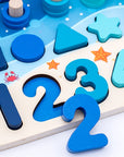 Pastel XL - Wooden Educational Play Set with Letters and Numbers