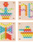 Peg Board Bead Game - Fun Colouring and Shapes Activity