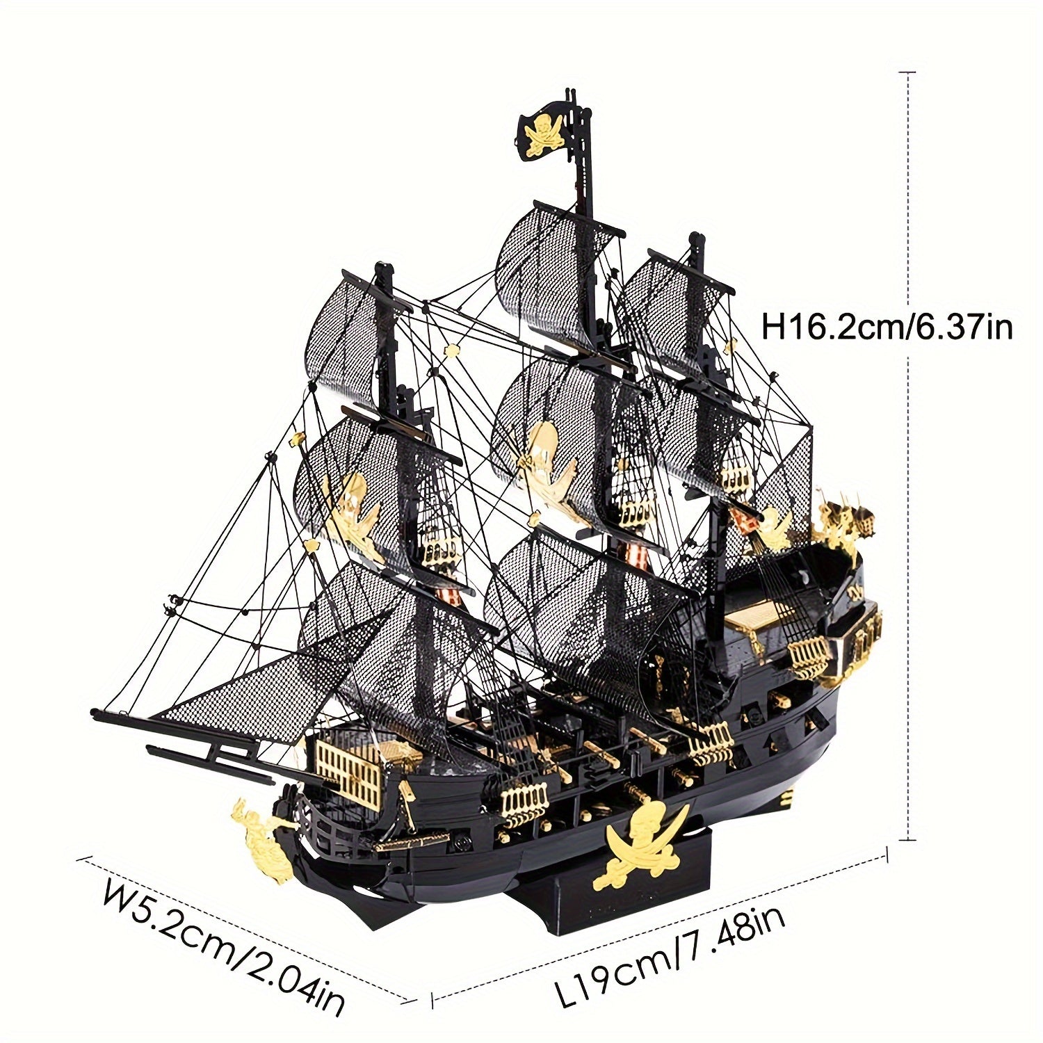 Pirate Puzzle - Metal 3D Puzzle Flying Pirate Ship for Adults