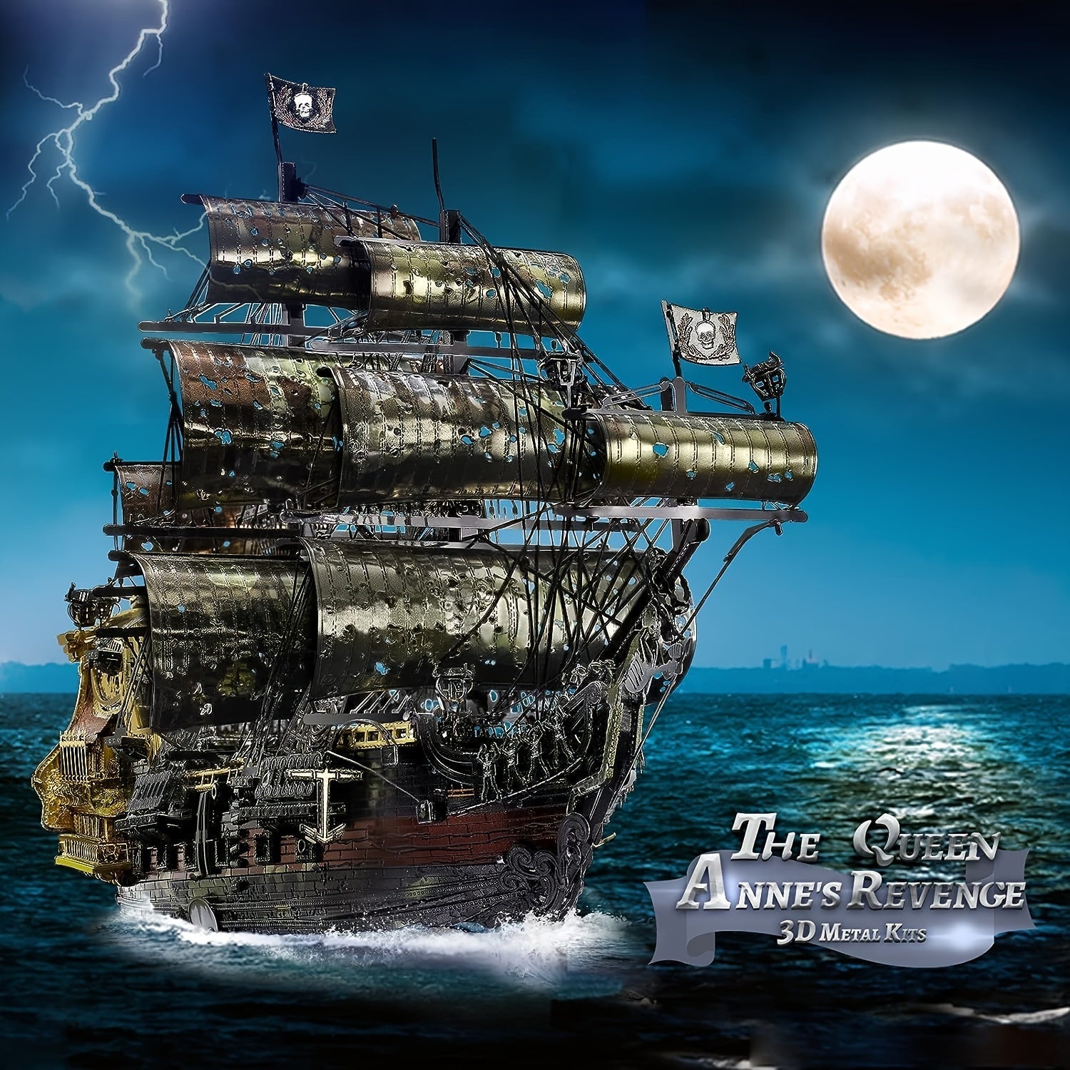 Pirate Puzzle - Metal 3D Puzzle Flying Pirate Ship for Adults