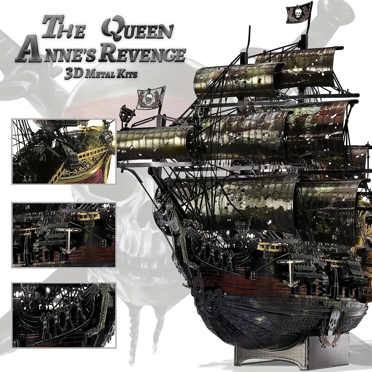 Pirate Puzzle - Metal 3D Puzzle Flying Pirate Ship for Adults