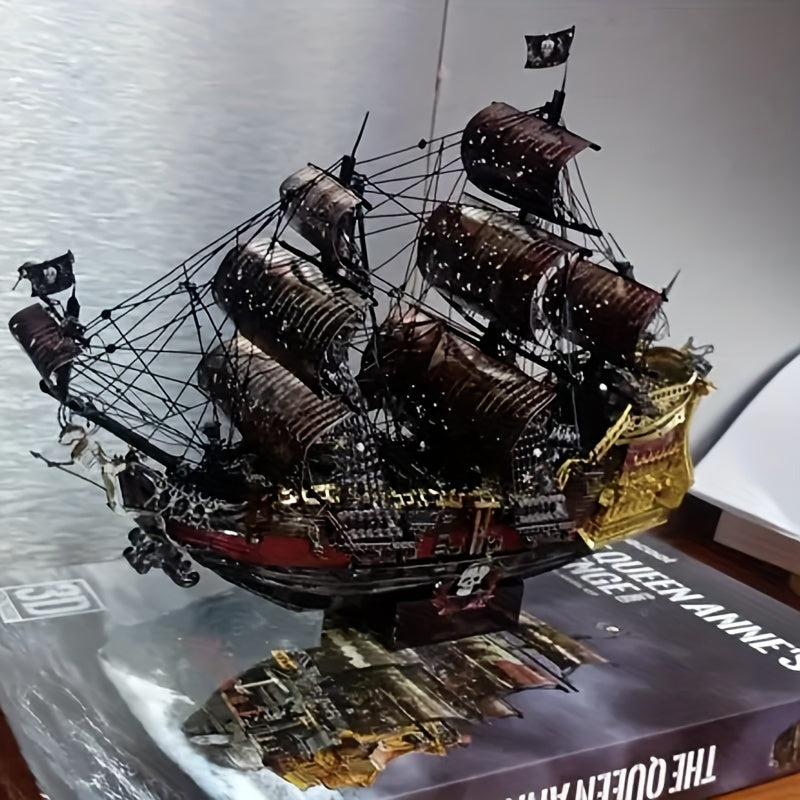 Pirate Puzzle - Metal 3D Puzzle Flying Pirate Ship for Adults