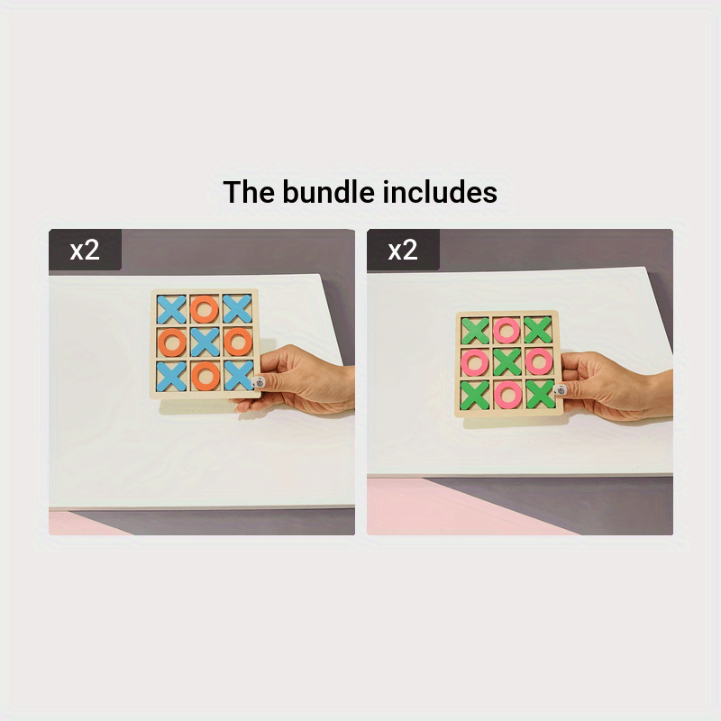 PlayWood - Wooden Tic-Tac-Toe Game for Family Interaction