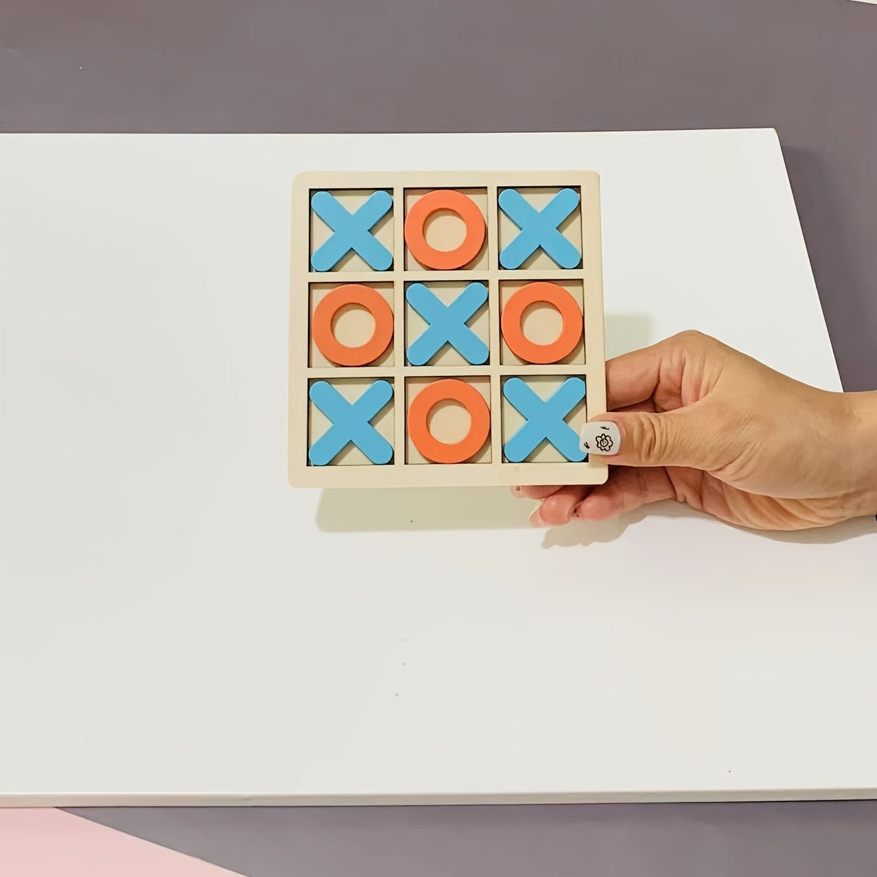 PlayWood - Wooden Tic-Tac-Toe Game for Family Interaction