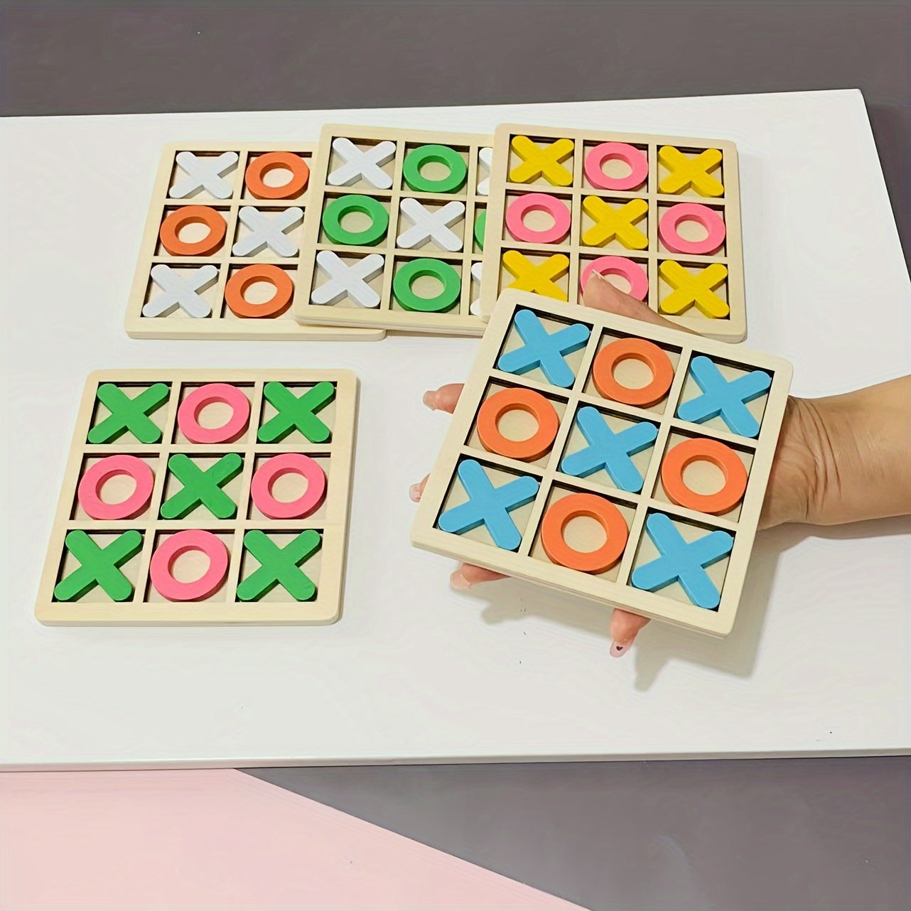 PlayWood - Wooden Tic-Tac-Toe Game for Family Interaction