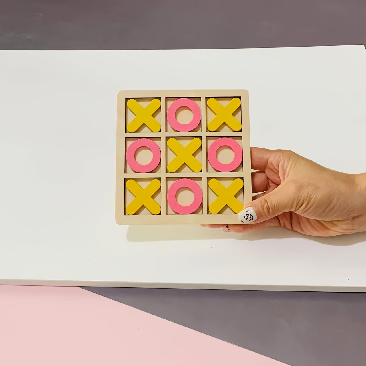 PlayWood - Wooden Tic-Tac-Toe Game for Family Interaction