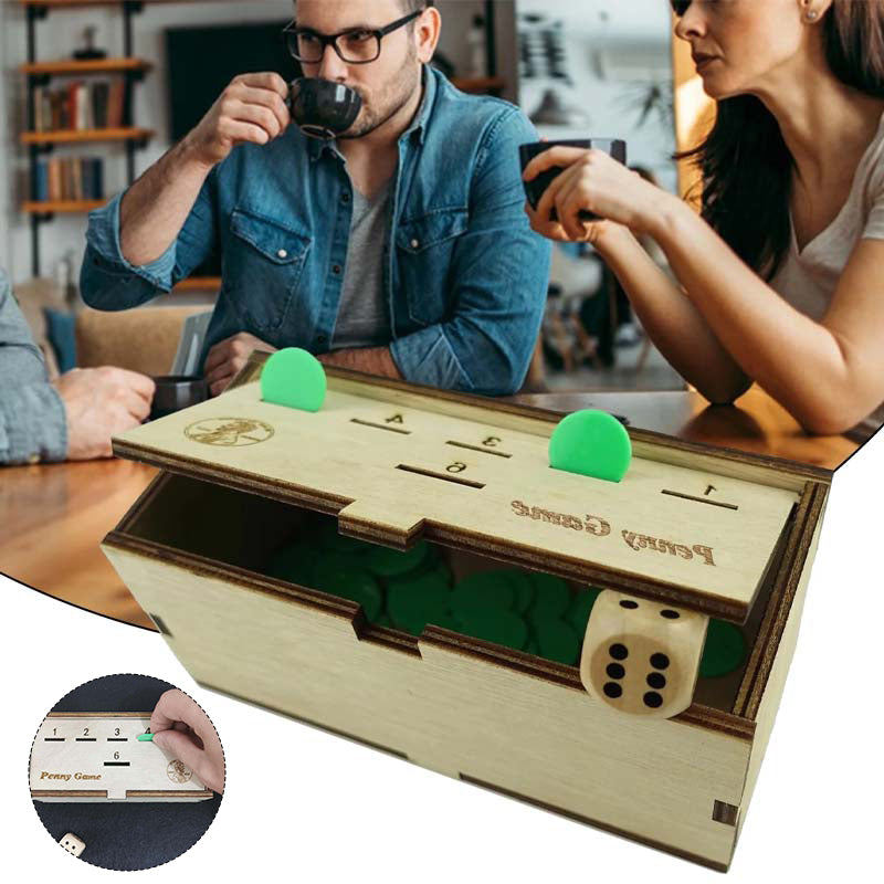 Playful Fun Box - Wooden Penny Game Cosy Board Game
