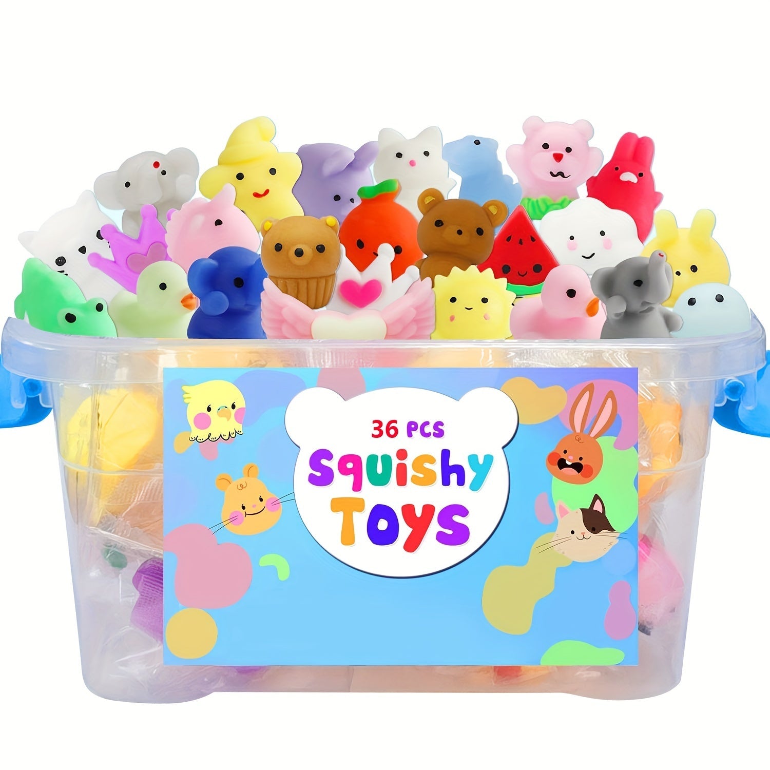 Playful Joy - 36pcs Kawaii Squishy Animal Fidget Toys