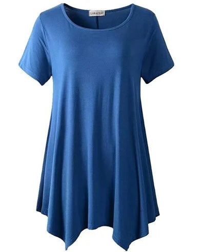 Plus Size Cotton Loose Fit Short Sleeve T-Shirt