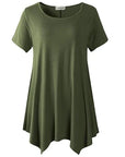 Plus Size Cotton Loose Fit Short Sleeve T-Shirt