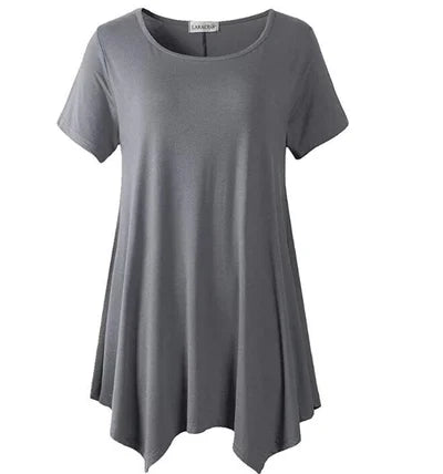 Plus Size Cotton Loose Fit Short Sleeve T-Shirt