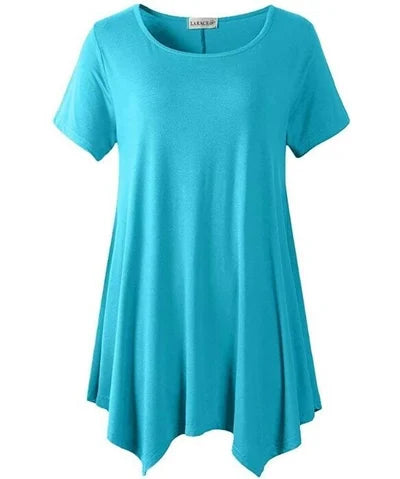 Plus Size Cotton Loose Fit Short Sleeve T-Shirt