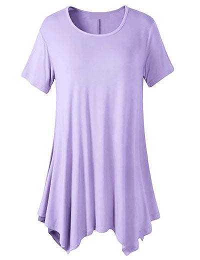 Plus Size Cotton Loose Fit Short Sleeve T-Shirt