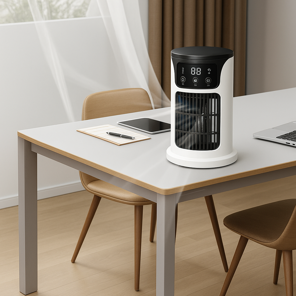 Portable 3-in-1 USB Air Conditioner with Humidifier and Ambient Lighting