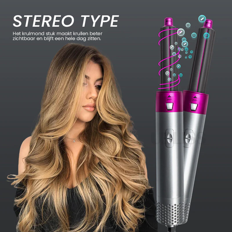 Professional high power curling iron with various attachments