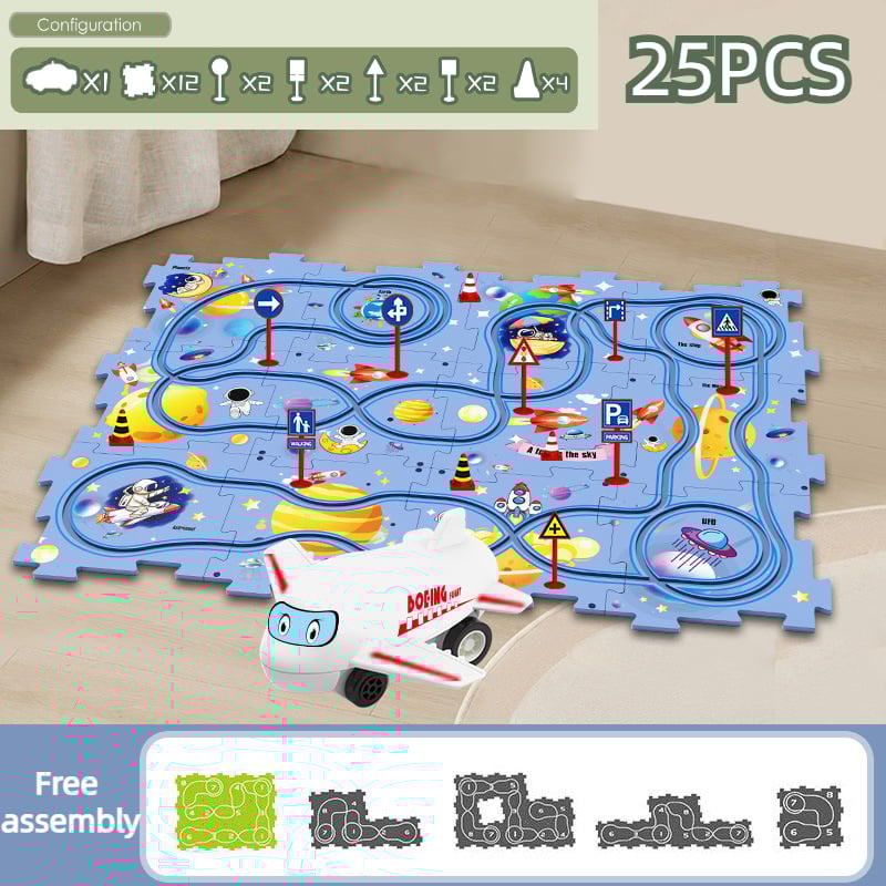 PuzzleRacer - Car Game Set for Kids