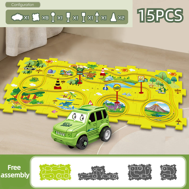 PuzzleRacer - Car Game Set for Kids