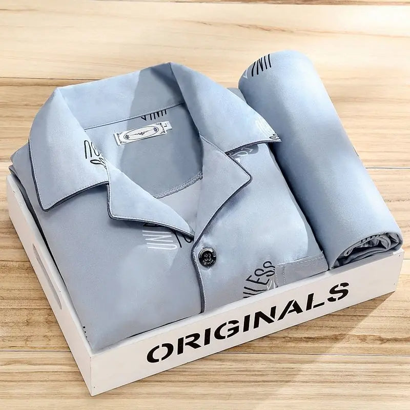 Pyjama set with shirt and button closure - Rex