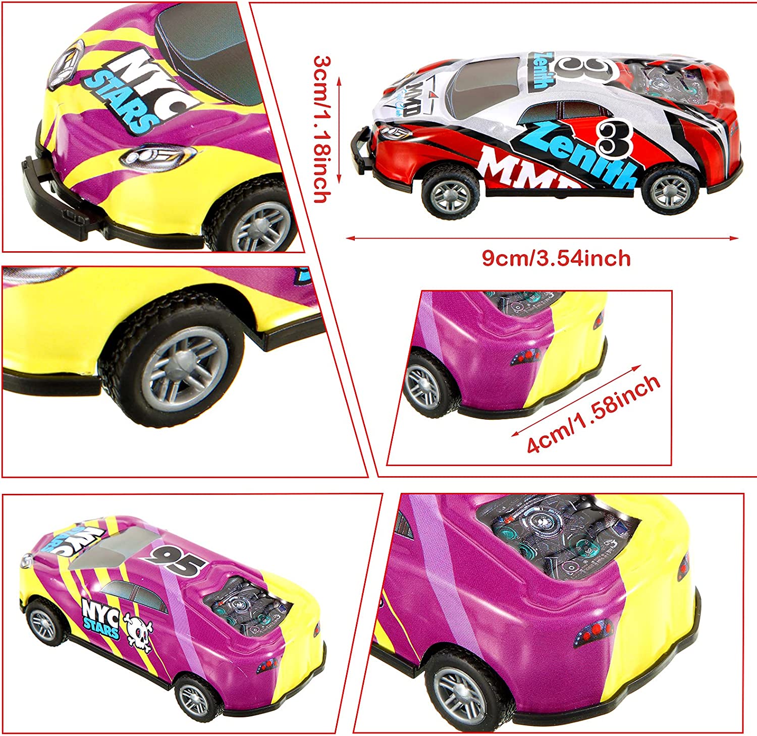 RaceKing - Stunt Toy Cars Set Durable and Fast