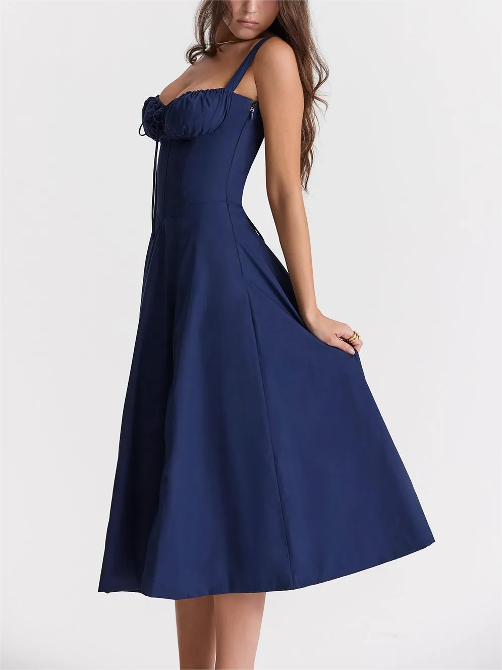 Sabrina - Floral Bustier Midriff Waist Shaper Dress