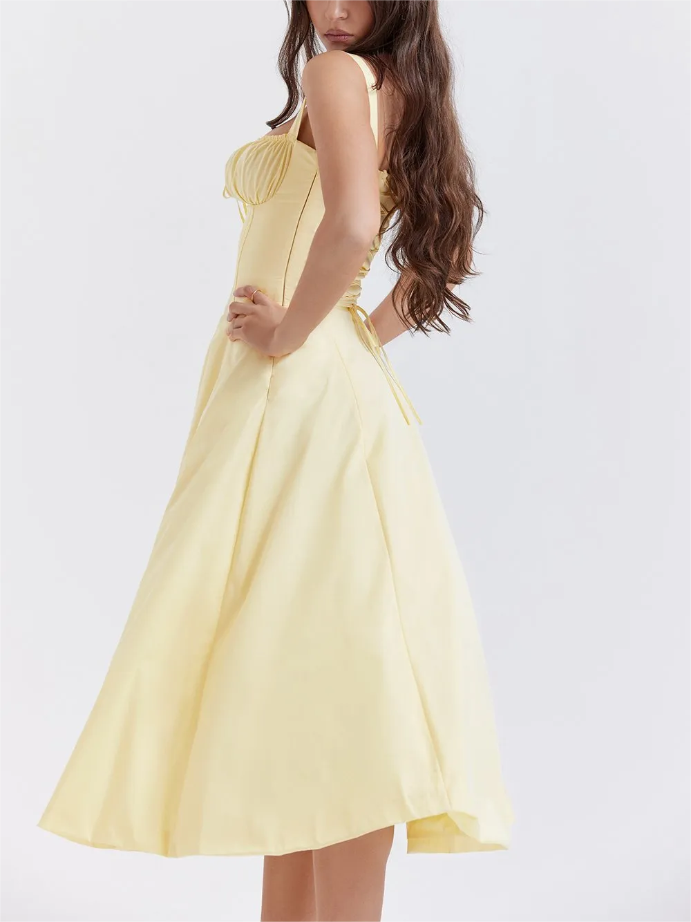 Sabrina - Floral Bustier Midriff Waist Shaper Dress