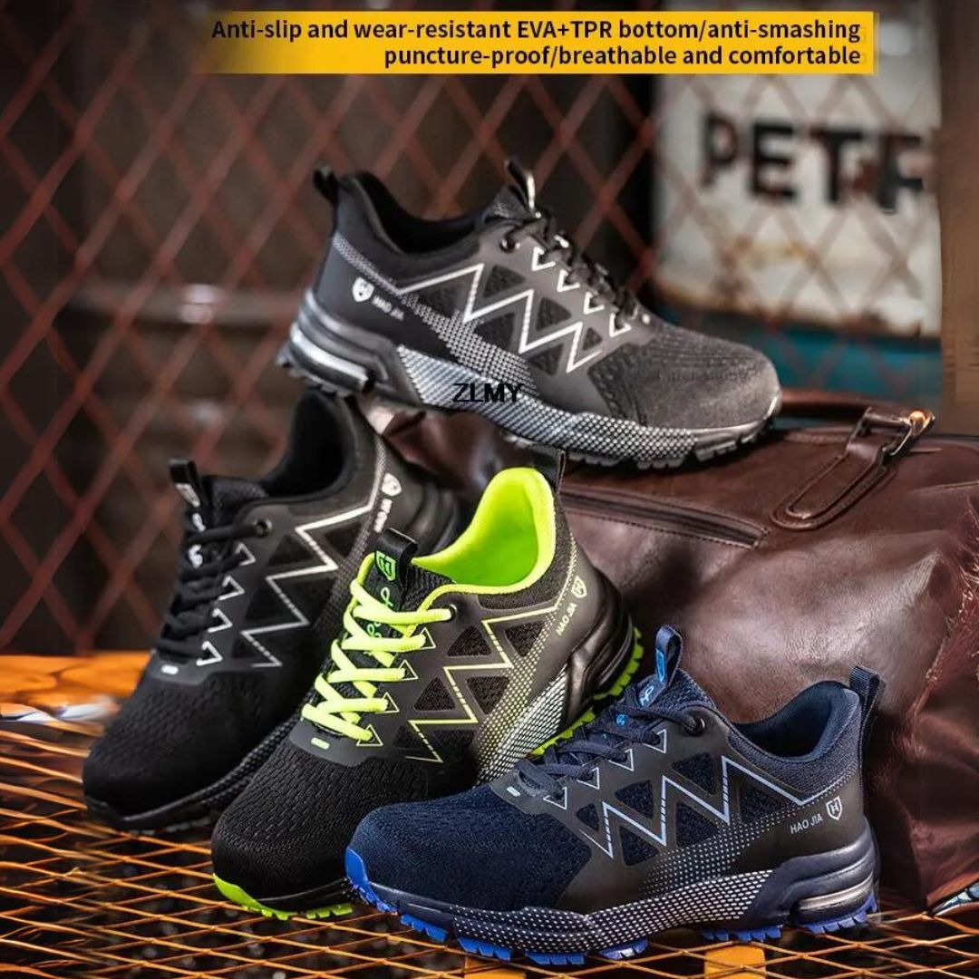 Safety Work Shoes with Steel Toe | Puncture Resistant and Breathable