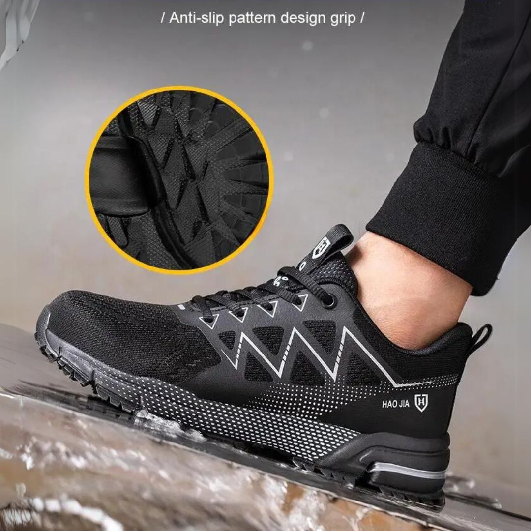 Safety Work Shoes with Steel Toe | Puncture Resistant and Breathable